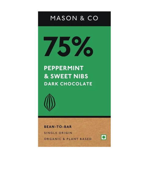 75 Peppermint & Sweet Nibs Dark Chocolate