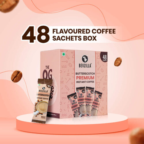 Bevzilla Butterscotch Premium Instant Coffee 48 Sachets
